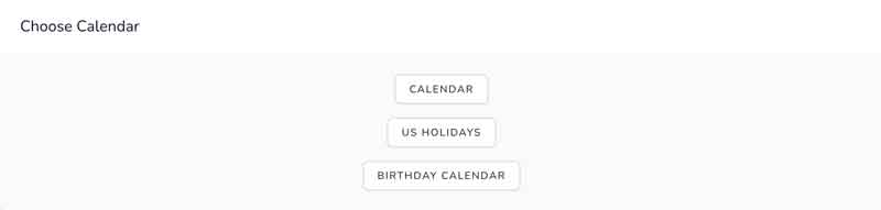 Choose calendar