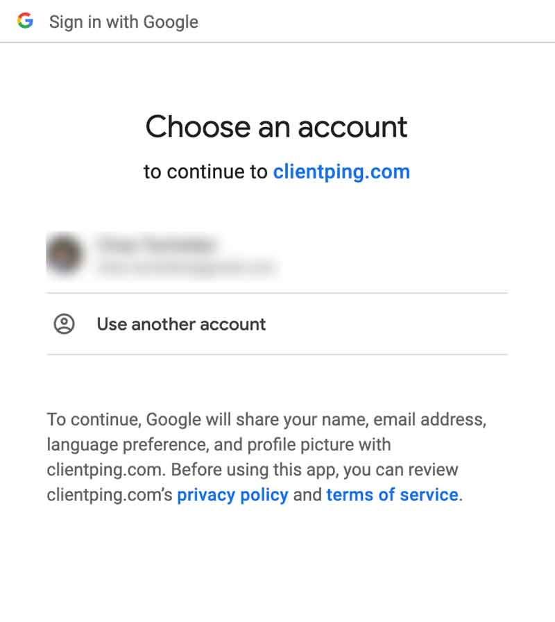 Google login